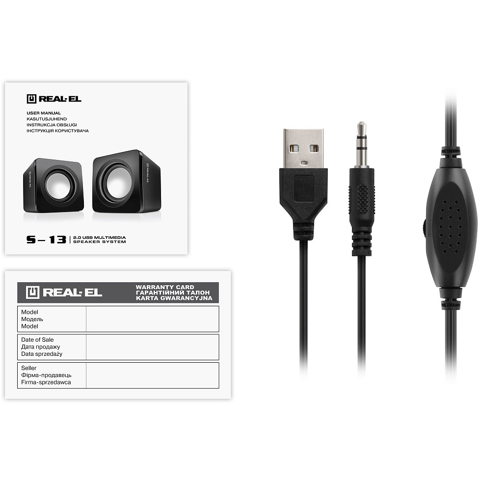 Акустична система REAL-EL S-13 Black