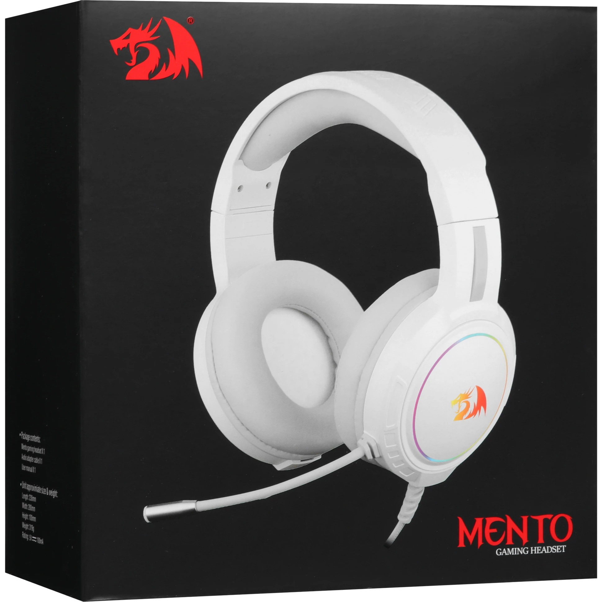 Навушники геймерскі REDRAGON Mento White (70708)