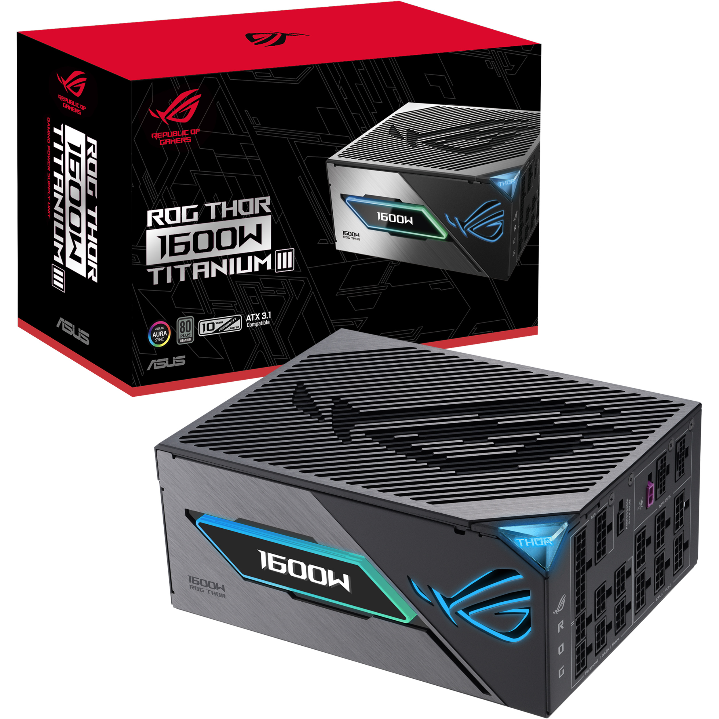 Блок питания 1600W ASUS ROG Thor 1600W Titanium III (ROG-THOR-1600T3-GAMING)