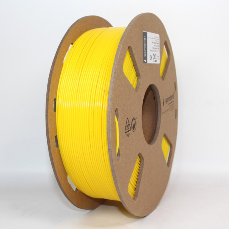 Пластик (філамент) для 3D принтера GEMBIRD PETG 1.75mm, 1кг, Yellow (3DP-PETG1.75-01-Y)
