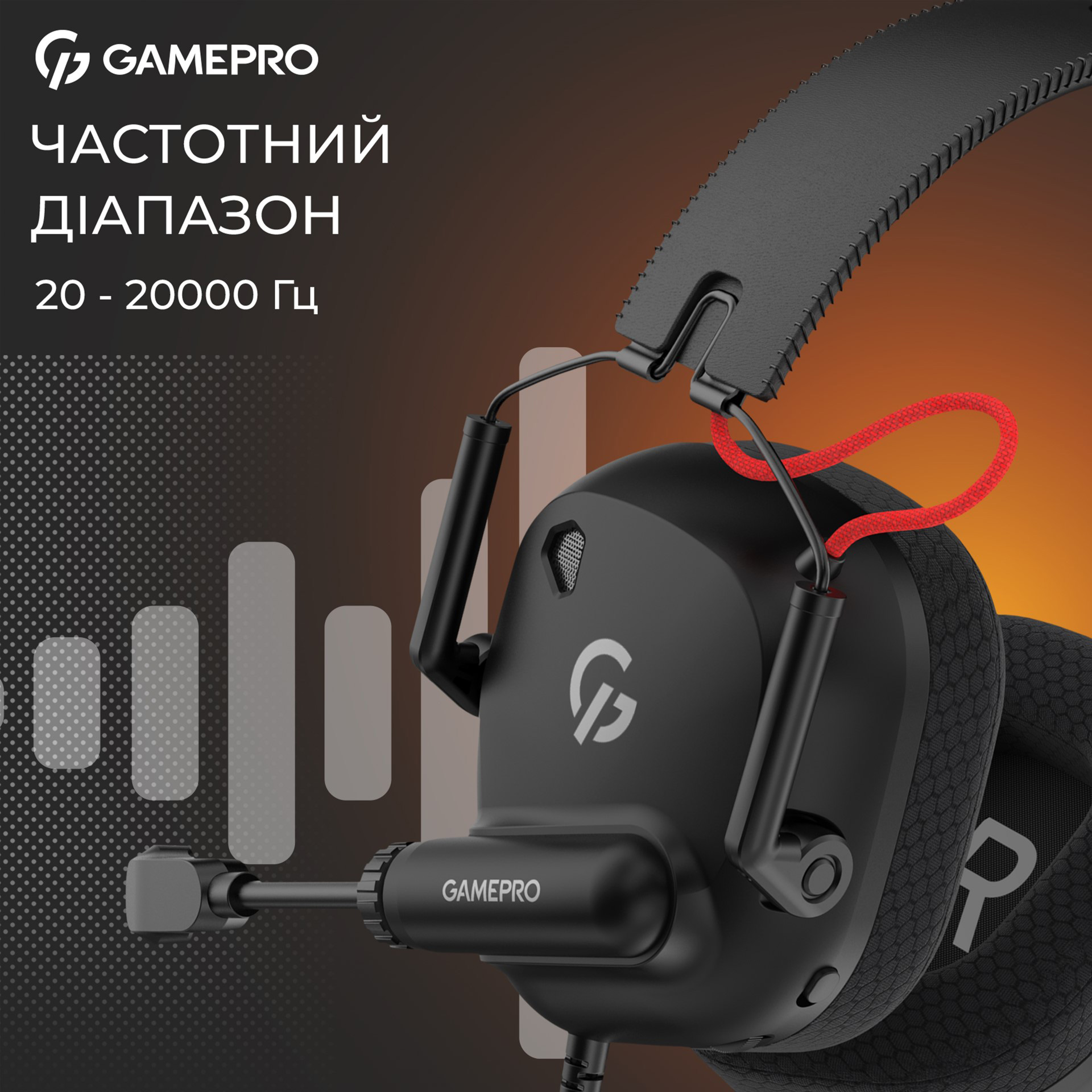Навушники геймерскі GAMEPRO Genesis Mercury Black (HS120B)