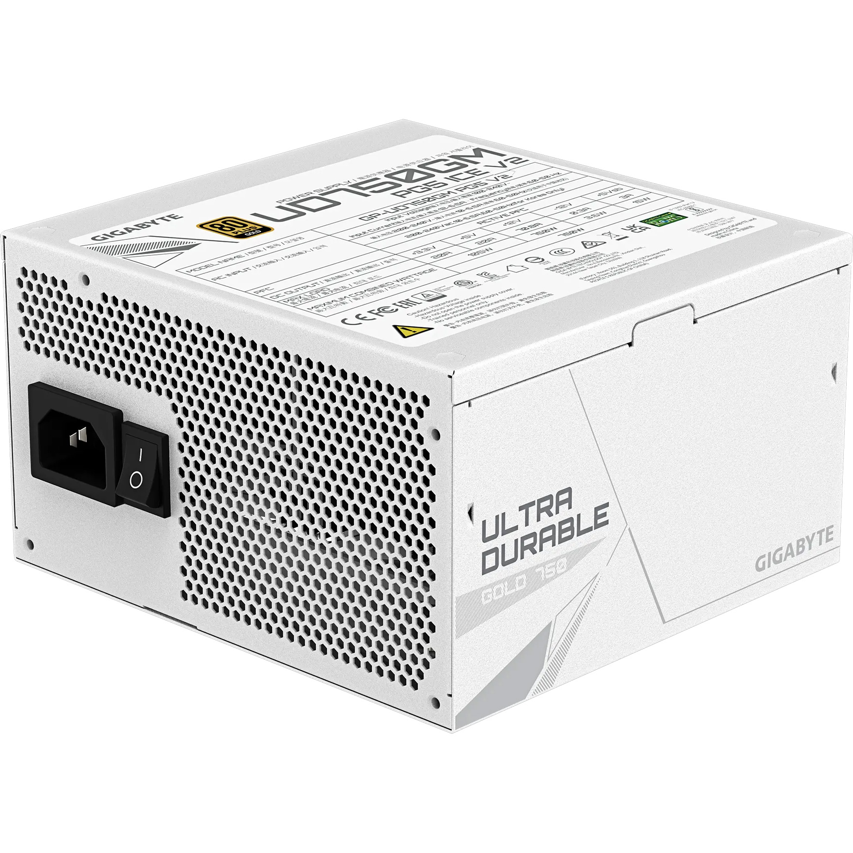 Блок живлення 750W GIGABYTE UD750GM PG5 V2 Ice (GP-UD750GM PG5 ICE)
