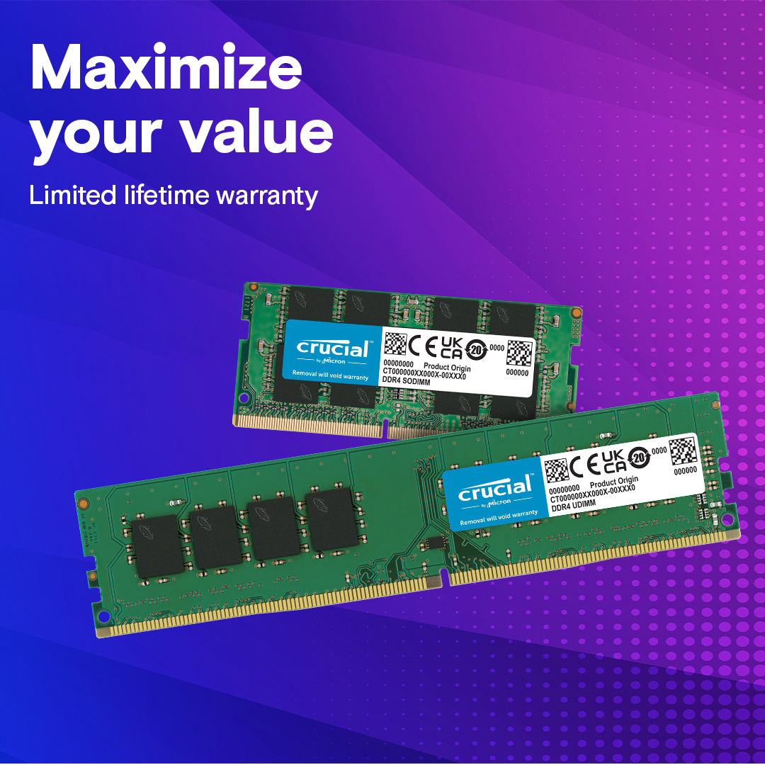 Модуль пам'яті CRUCIAL SO-DIMM DDR4 3200MHz 32GB Kit 2x16GB (CT2K16G4SFRA32A)