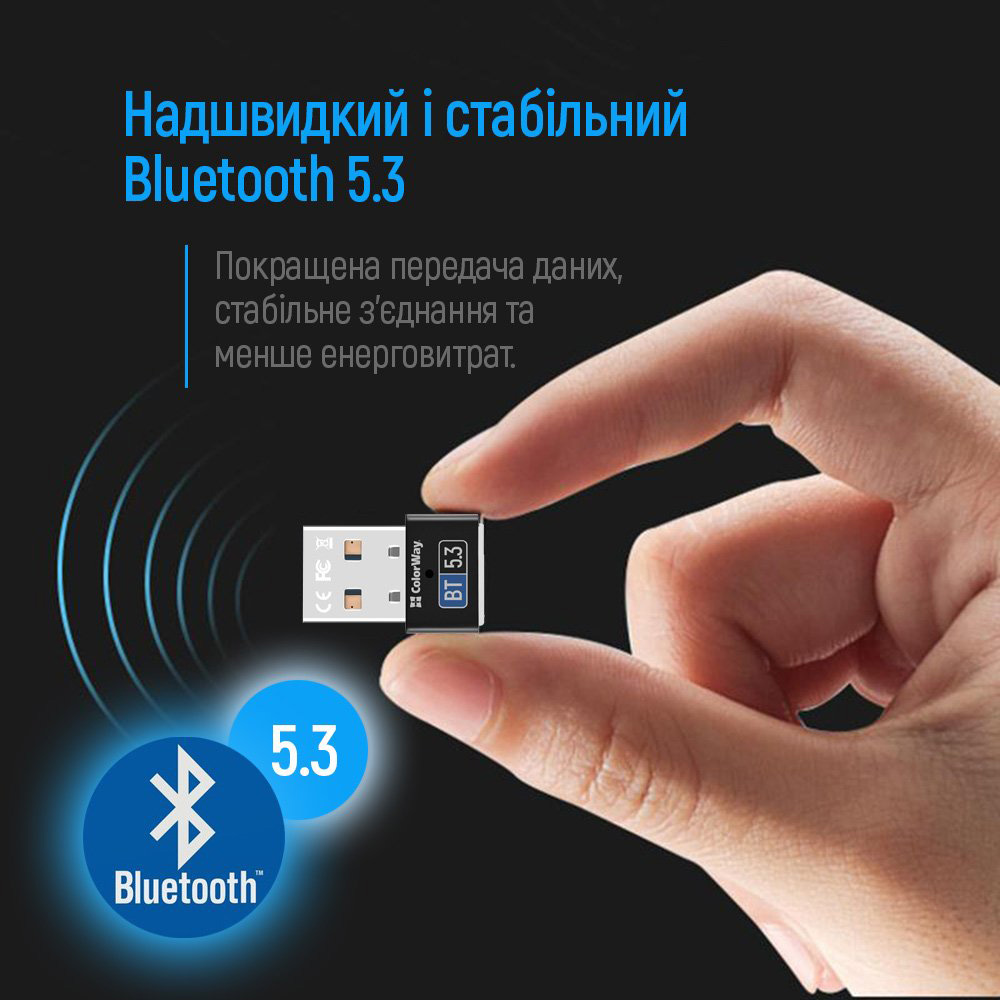 Bluetooth адаптер COLORWAY CW-AD-BT53