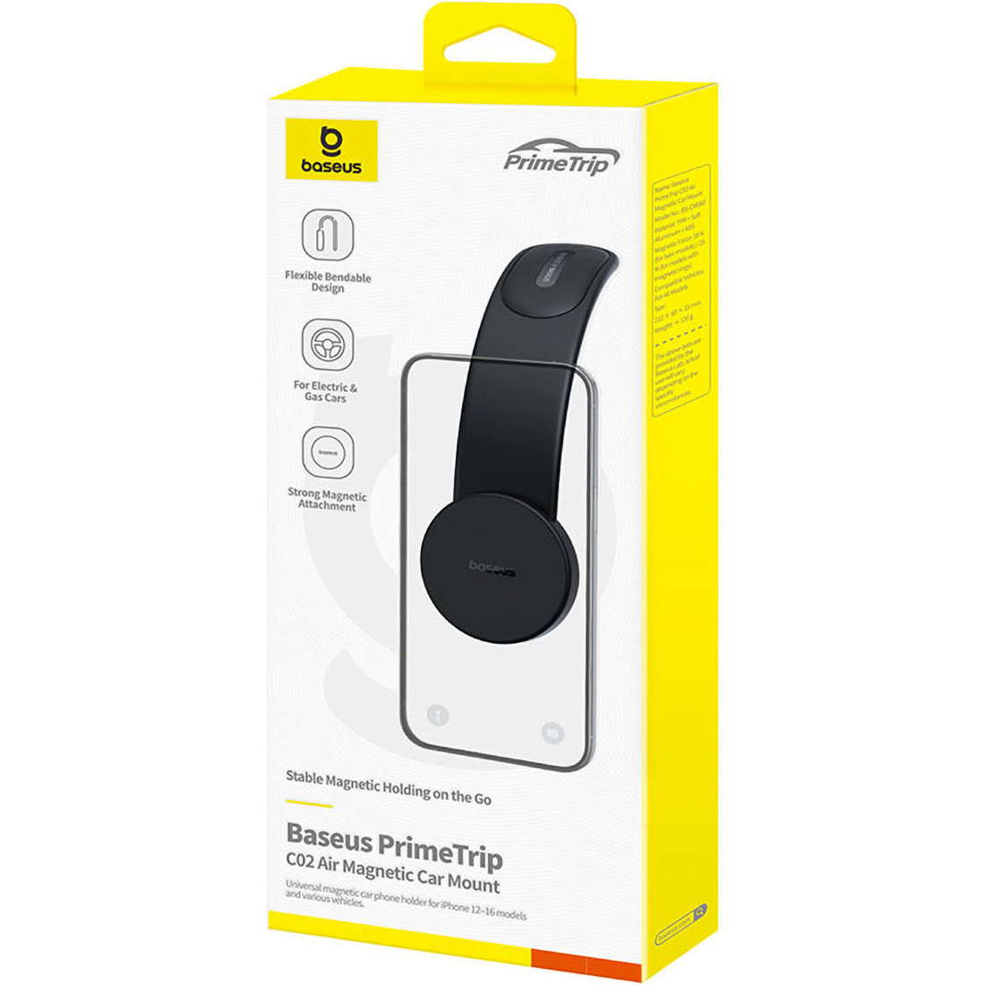 Автотримач для смартфона BASEUS PrimeTrip C02 Air Magnetic Car Mount Stick-on Type Black (C40182801113-01)
