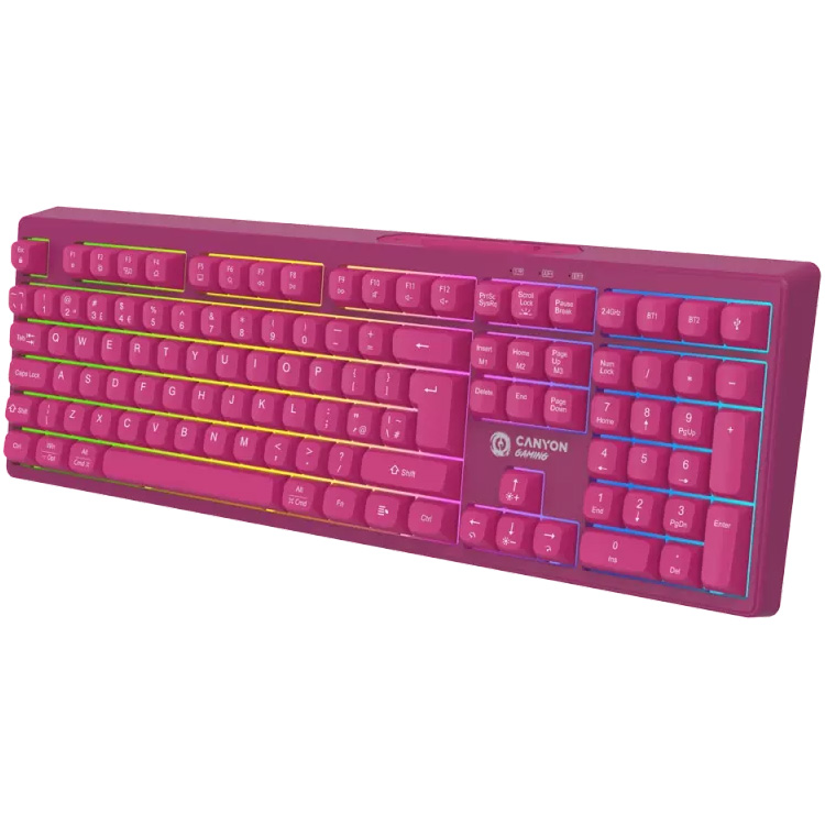 Клавіатура бездротова CANYON Fortnax GKW-2 Pink (CND-SKBW2)