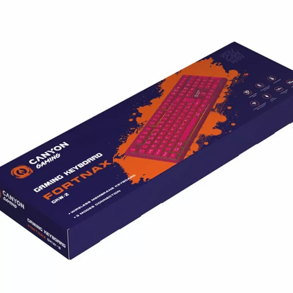 Клавіатура бездротова CANYON Fortnax GKW-2 Pink (CND-SKBW2)