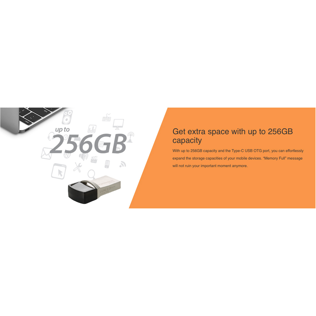 Флешка 128GB TRANSCEND JetFlash 890 USB 3.1 Type-C/USB-A (TS128GJF890S)