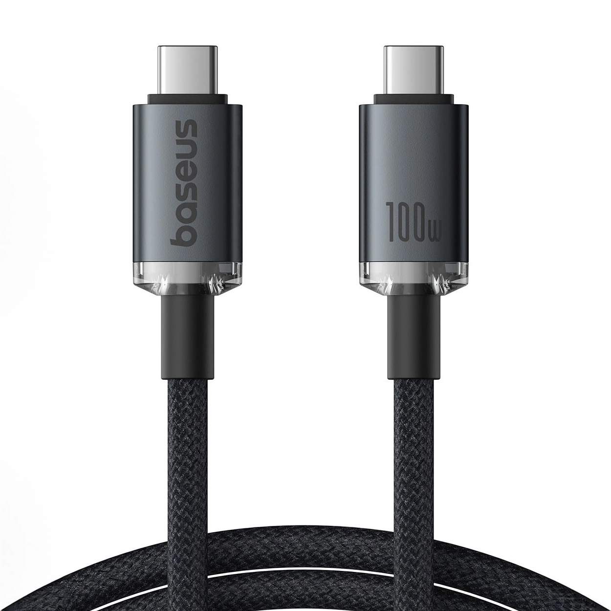 Кабель BASEUS Crystal Shine USB3.2 Full-Featured Fast Charging Data Cable USB-C to USB-C 100W 1.5м Black (P10318204111-00)