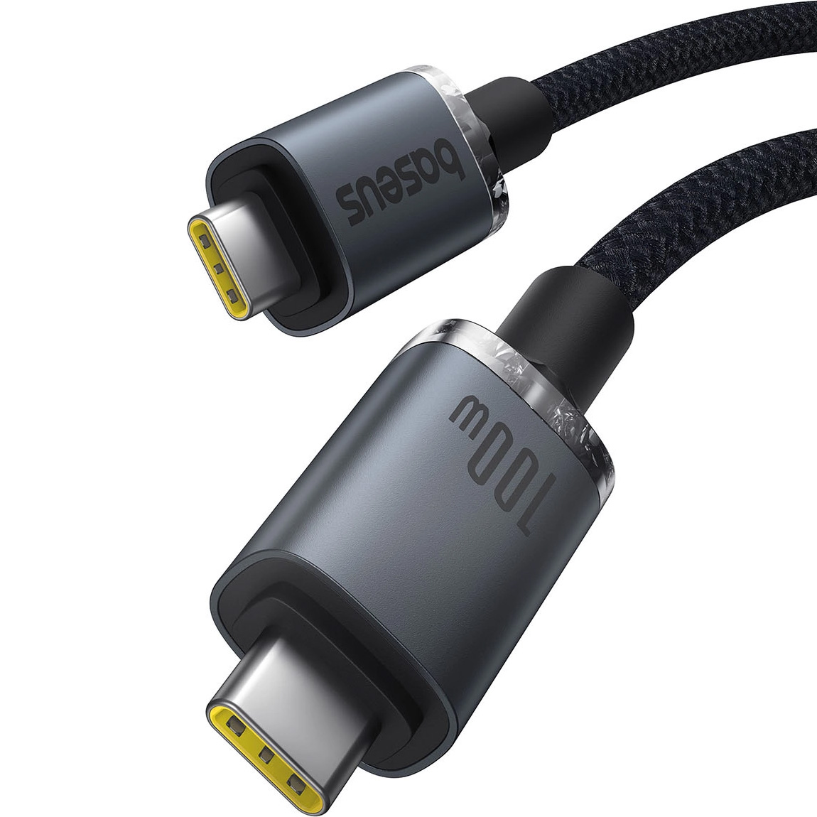 Кабель BASEUS Crystal Shine USB3.2 Full-Featured Fast Charging Data Cable USB-C to USB-C 100W 1.5м Black (P10318204111-00)