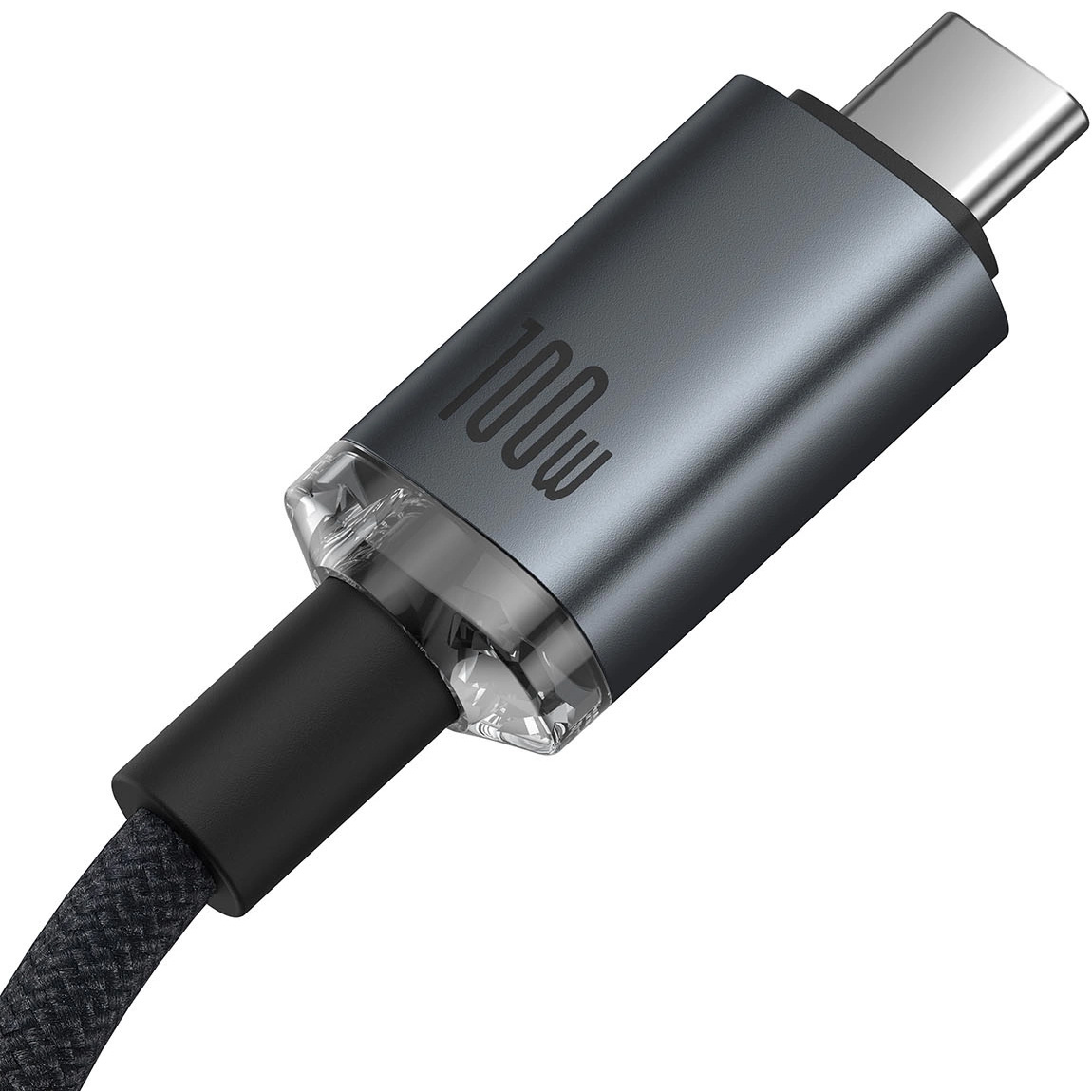 Кабель BASEUS Crystal Shine USB3.2 Full-Featured Fast Charging Data Cable USB-C to USB-C 100W 1.5м Black (P10318204111-00)