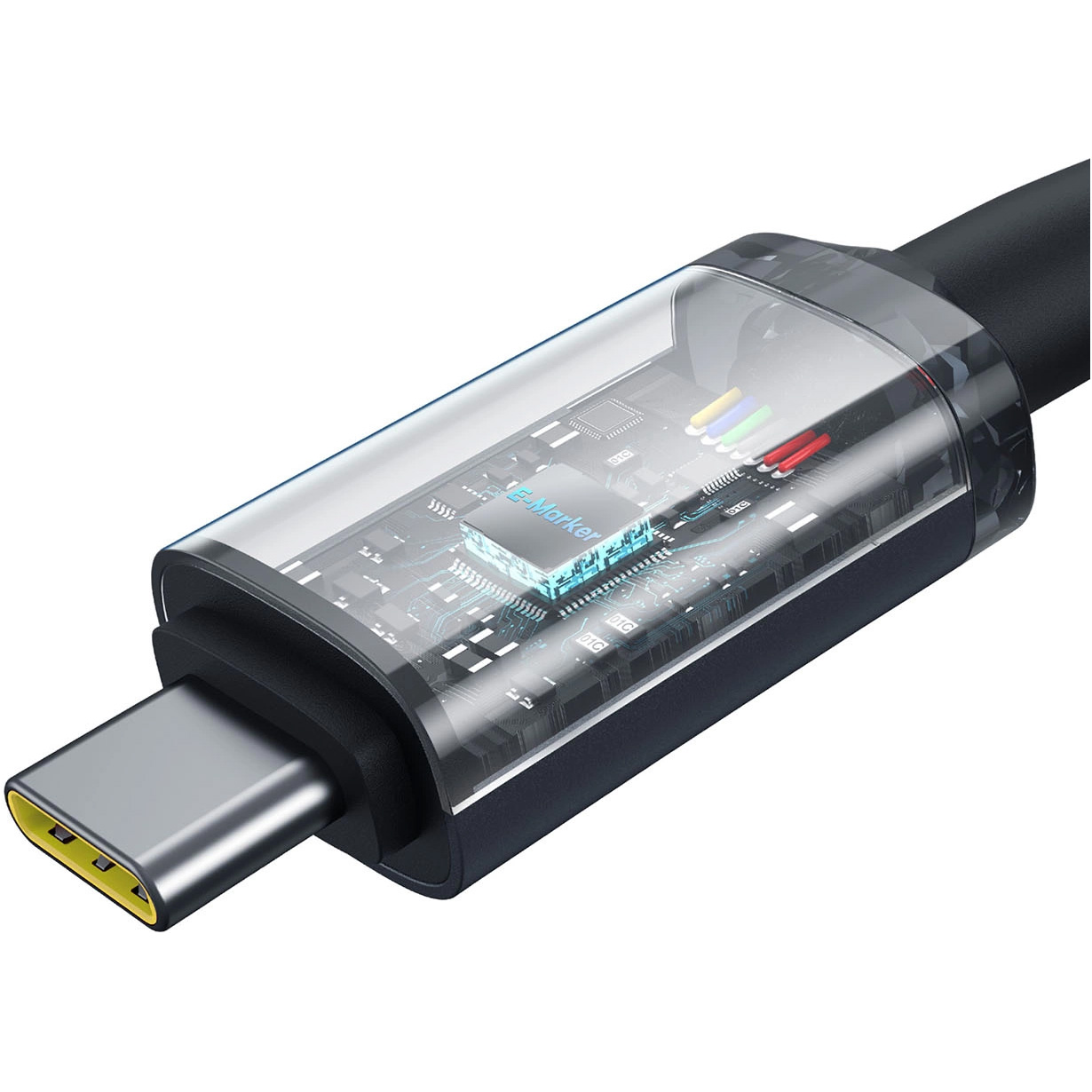Кабель BASEUS Crystal Shine USB3.2 Full-Featured Fast Charging Data Cable USB-C to USB-C 100W 1.5м Black (P10318204111-00)