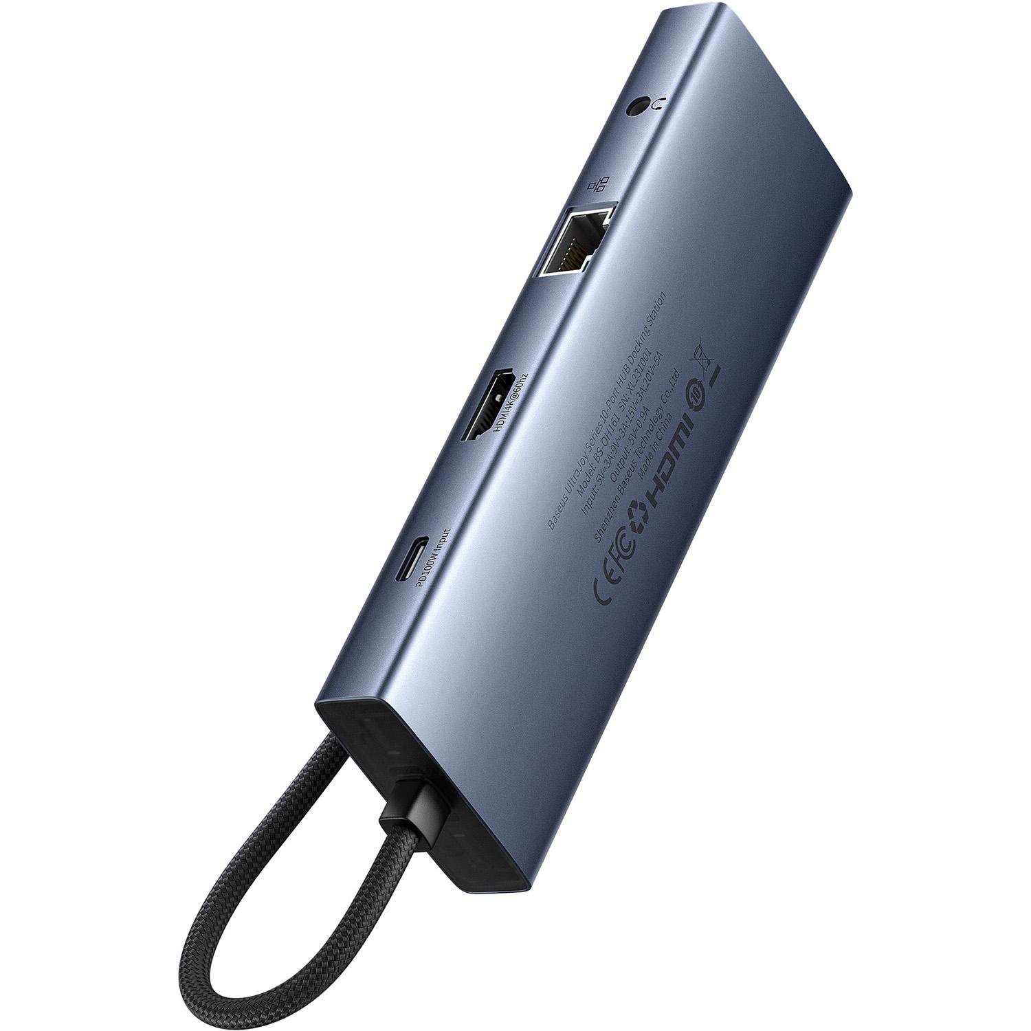 Порт-репликатор BASEUS UltraJoy Series USB-C 10-Port Hub Docking Station (B0005280C811-00)