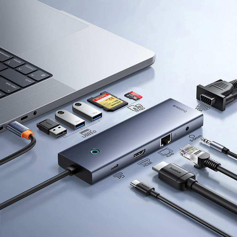 Порт-репликатор BASEUS UltraJoy Series USB-C 10-Port Hub Docking Station (B0005280C811-00)