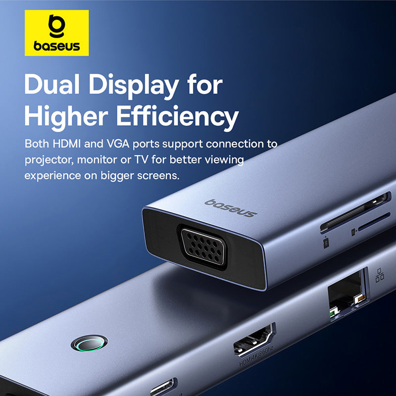 Порт-репликатор BASEUS UltraJoy Series USB-C 10-Port Hub Docking Station (B0005280C811-00)