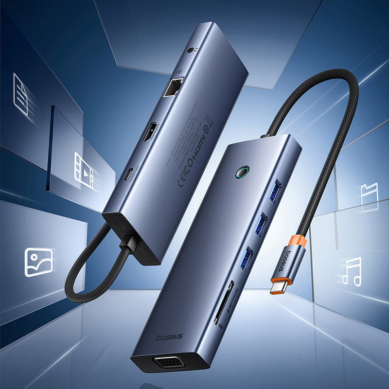 Порт-репликатор BASEUS UltraJoy Series USB-C 10-Port Hub Docking Station (B0005280C811-00)