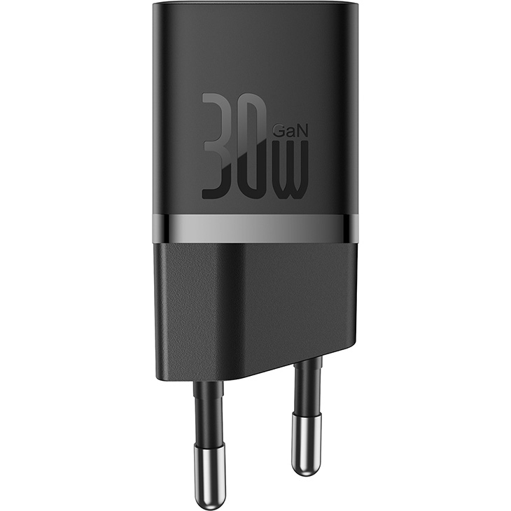Зарядний пристрій BASEUS GaN5 Fast Charger Mini 1C 30W Black w/Type-C cable (P10110902113-00)