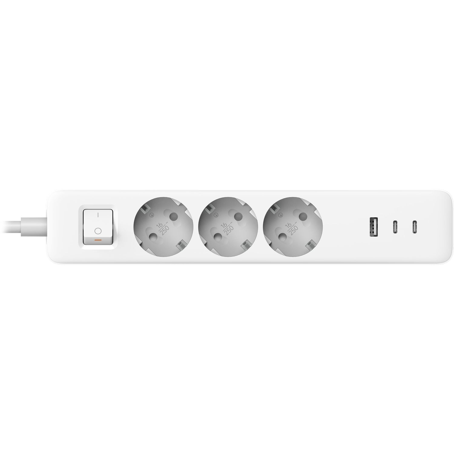 Удлинитель XIAOMI 20W Power Strip White, 3 розетки, 2xUSB-C, 1xUSB, 1.4м (BHR07UKEU)