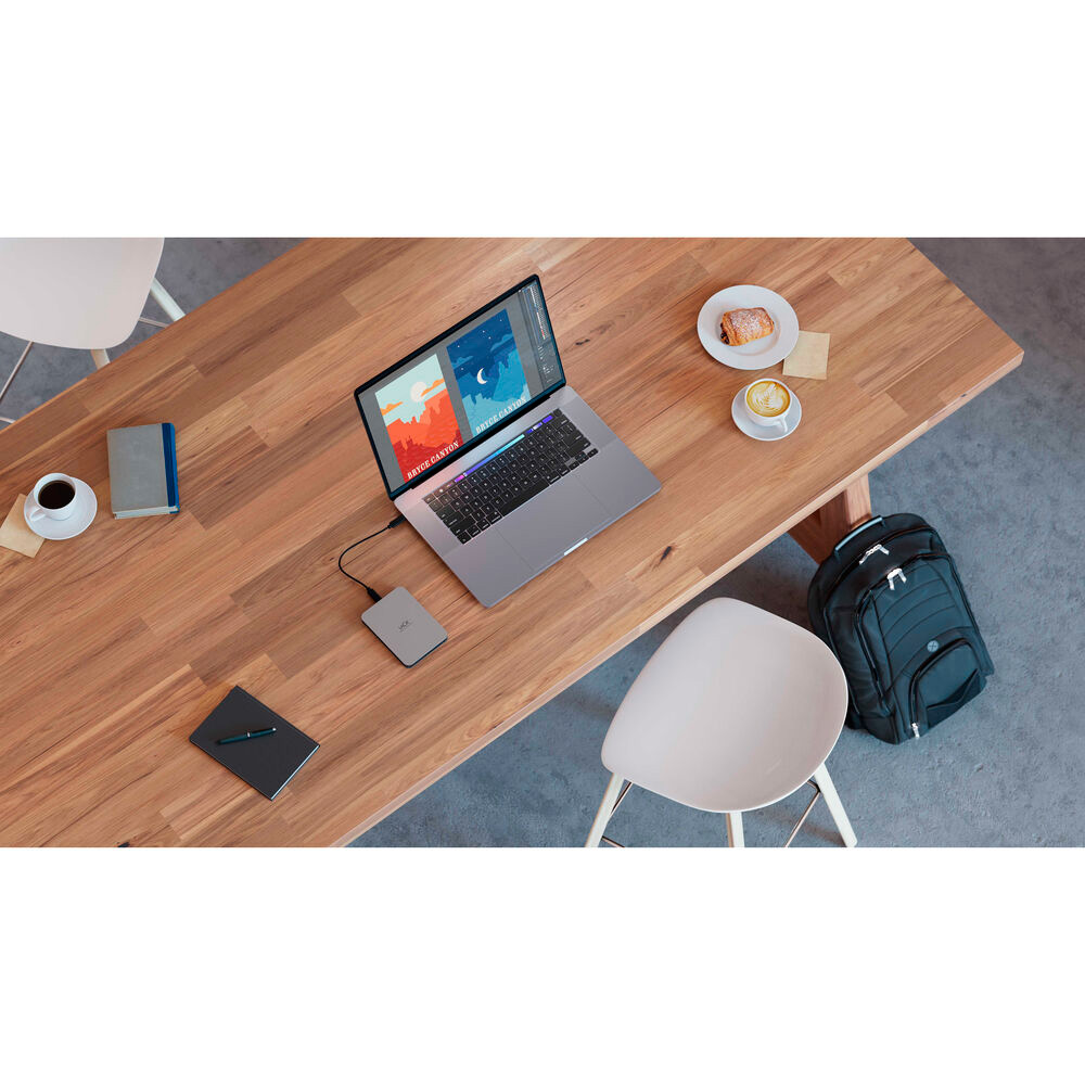 Портативний жорсткий диск LACIE Mobile Drive 3.2 5TB USB3.2 Moon Silver (STLP5000400)