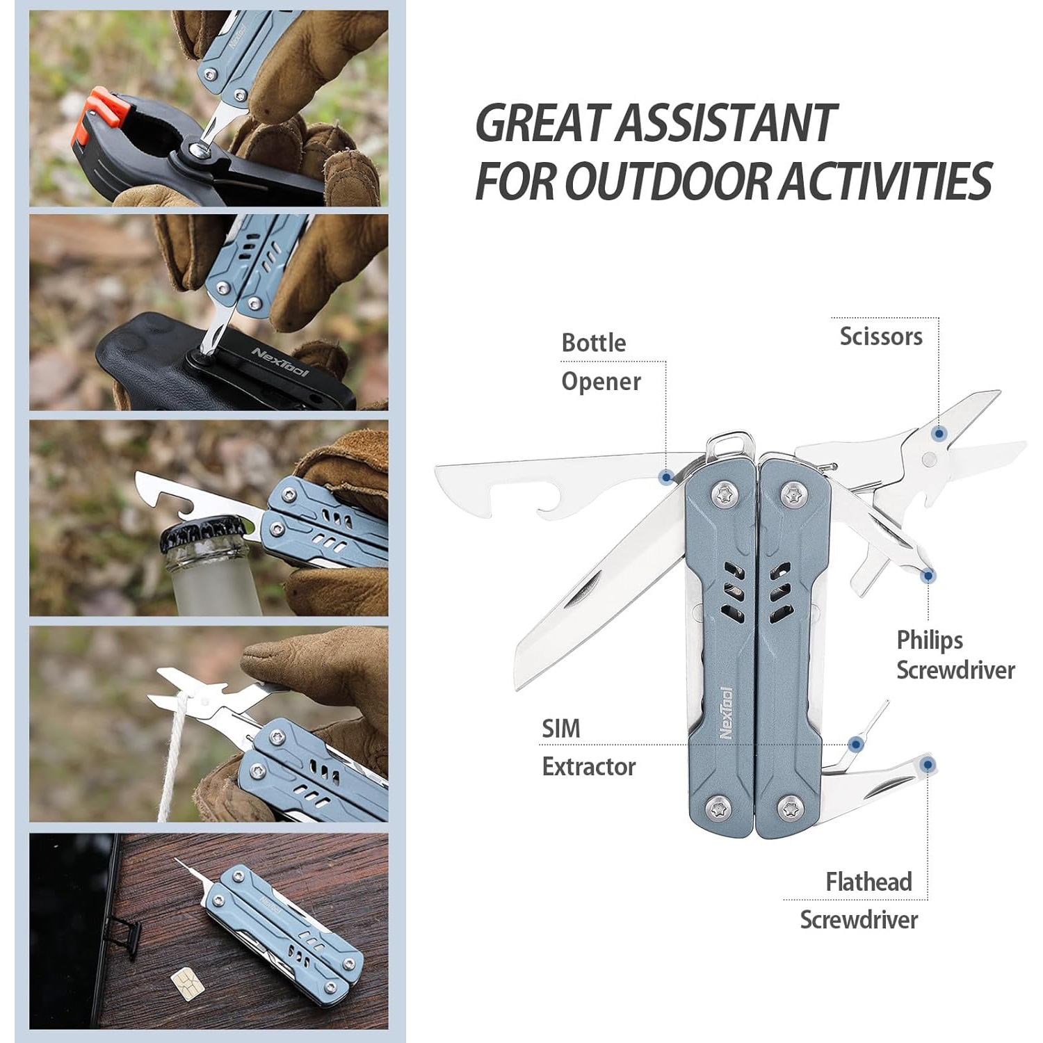 Мультитул NEXTOOL Mini Sailor Blue (NE20156B)