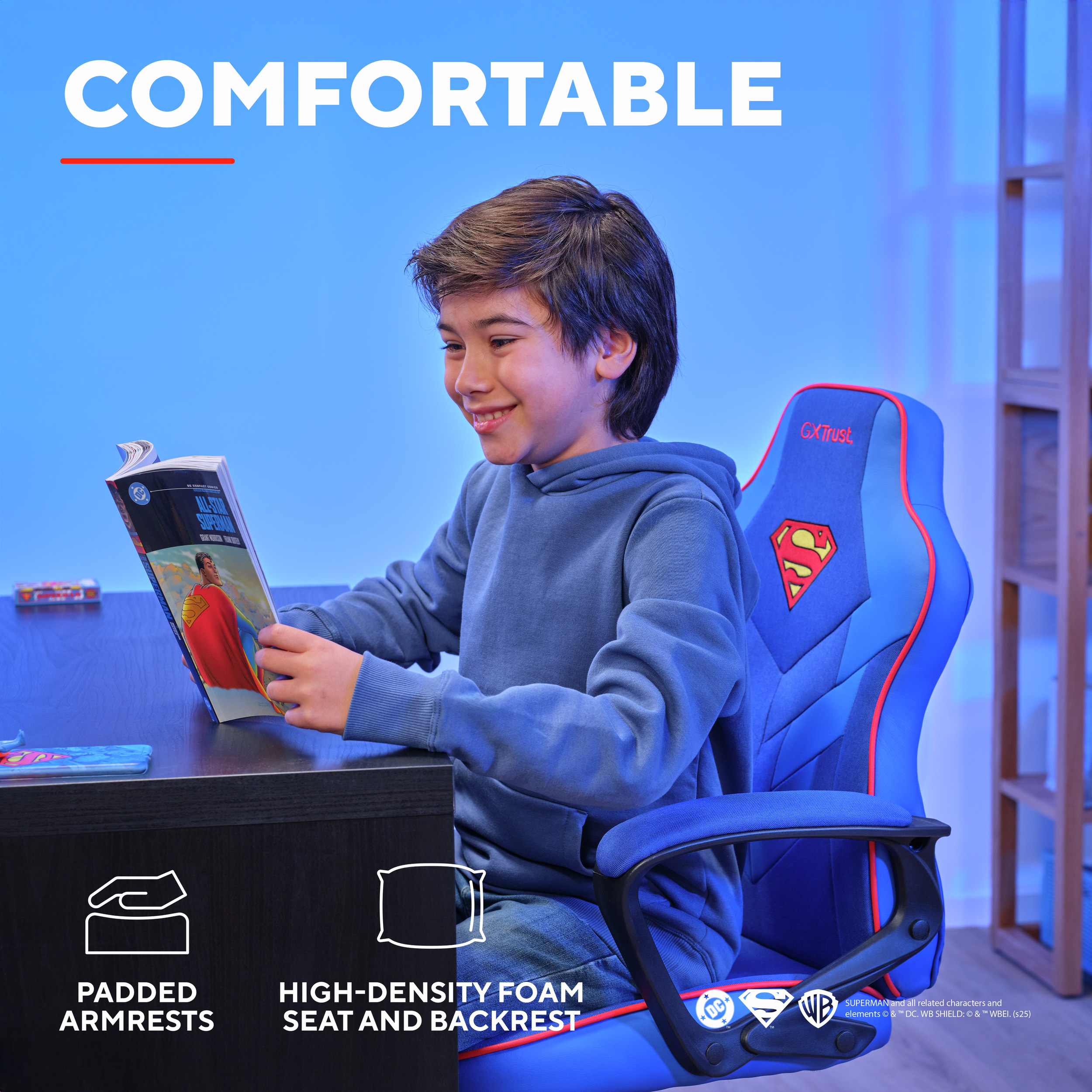 Крісло геймерське TRUST Gaming GXT 703SM Revvo Blue (25741)