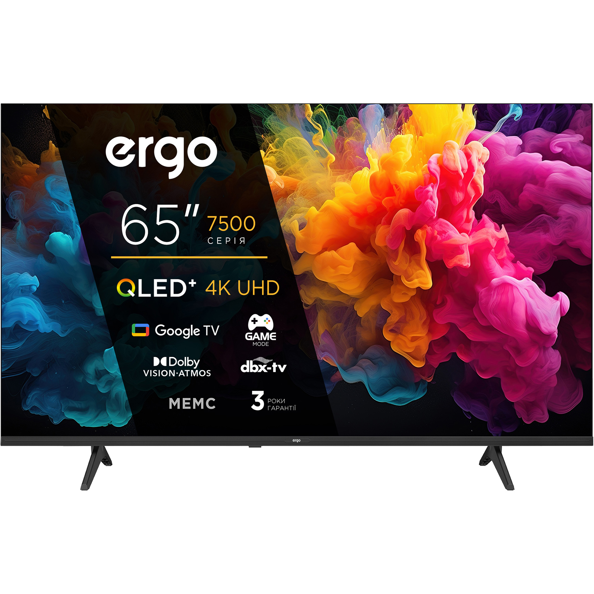 Телевізор ERGO 65" QLED 4K 65JUQ7500