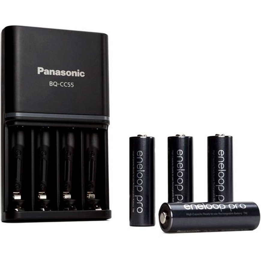Зарядний пристрій PANASONIC Eneloop Pro SmartPlus Charger BQ-CC55 + Eneloop Pro 4xAA 2500mAh (K-KJ55HCD40E)