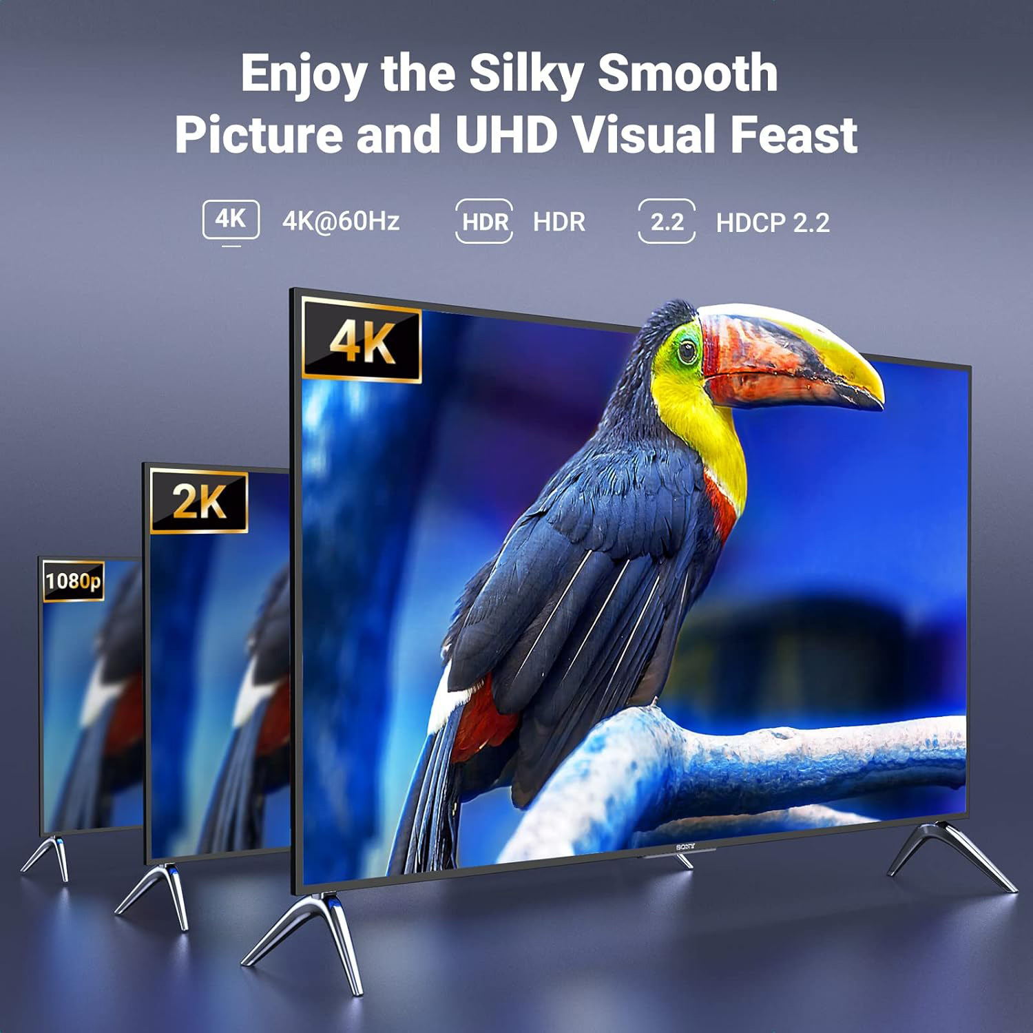 HDMI сплітер 1 to 4 UGREEN CM570 4-in-1 HDMI 2.0 Splitter 4K@60Hz (90514)