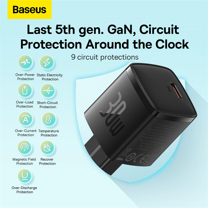 Зарядний пристрій BASEUS Cube Pro Fast Charger 1C 30W Black (CCXF000301)