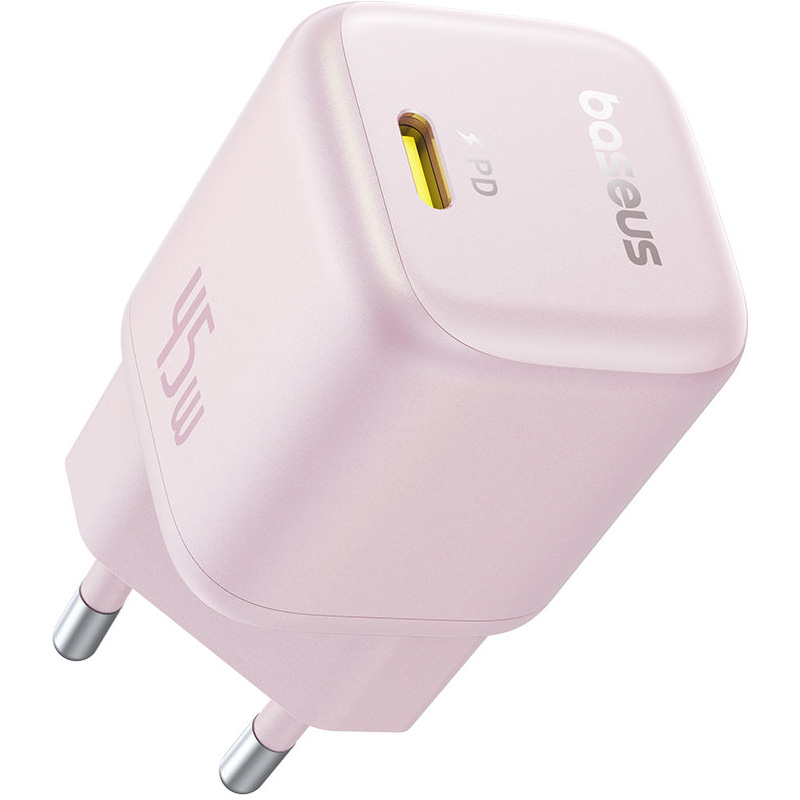 Зарядний пристрій BASEUS PicoGo GaN Fast Charger 1C 45W Pink (P10176800413-00)