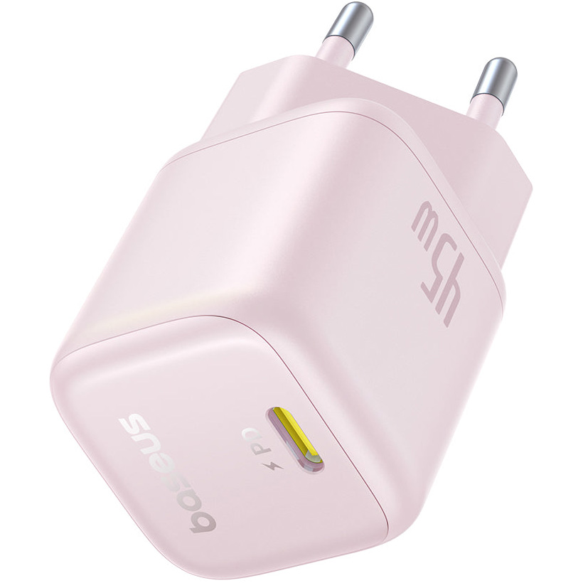 Зарядний пристрій BASEUS PicoGo GaN Fast Charger 1C 45W Pink (P10176800413-00)