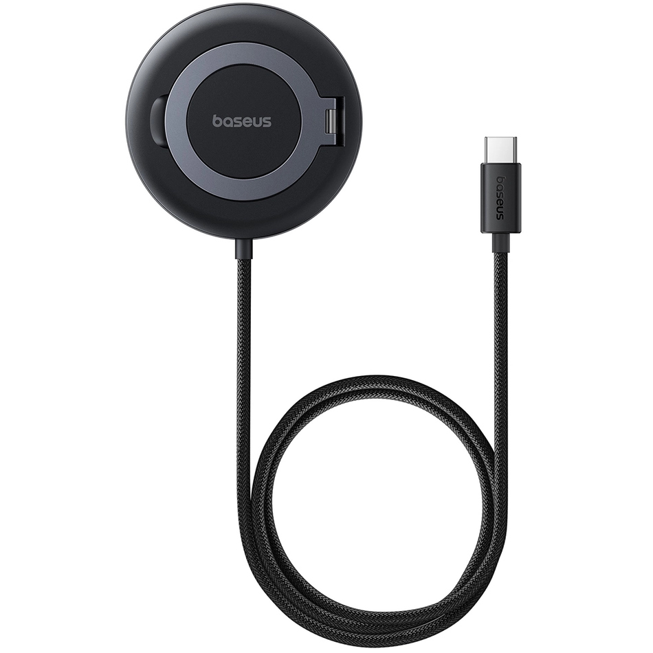 Беспроводное зарядное устройство BASEUS Simple Mini4 Qi2 15W Universal Explorer Edition Cosmic Black (P10273300121-01)