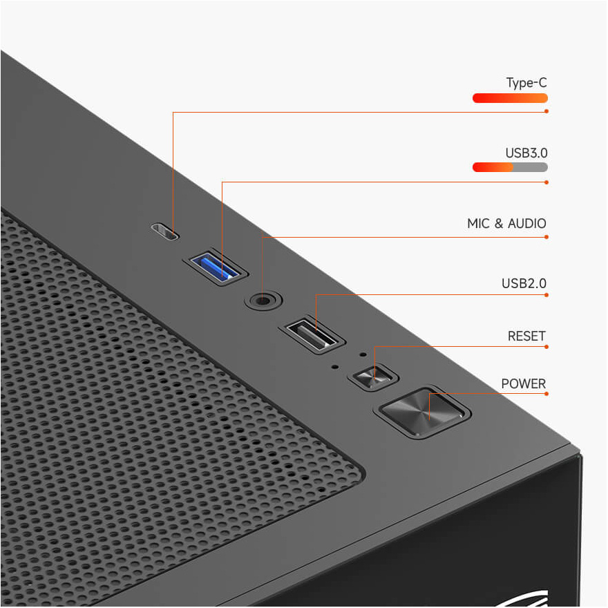 Корпус PCCOOLER C3 T700 ARGB Black (C3-T700BKD401-GL)