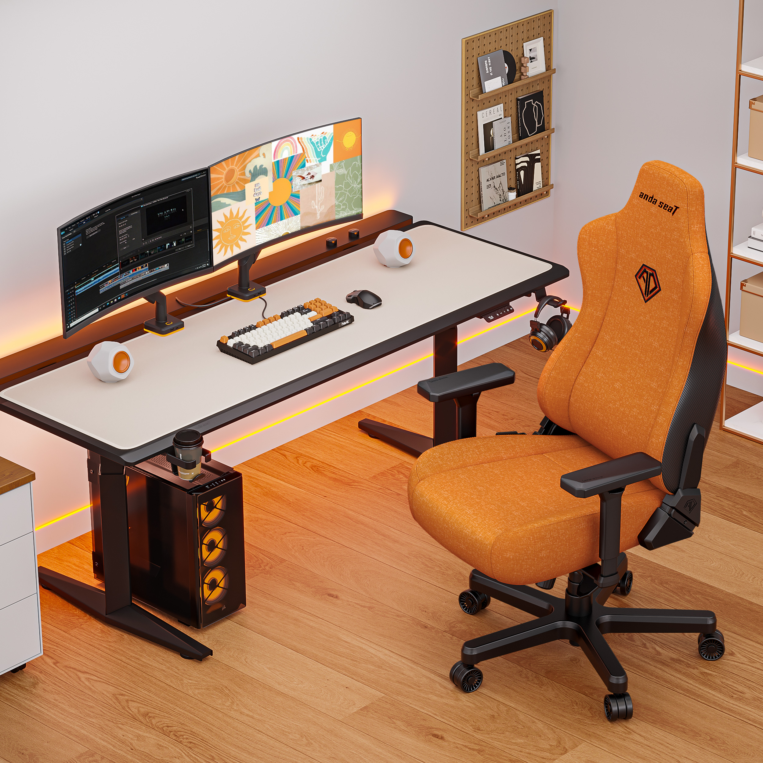 Крісло геймерське ANDA SEAT Kaiser 3E XL Orange Fabric