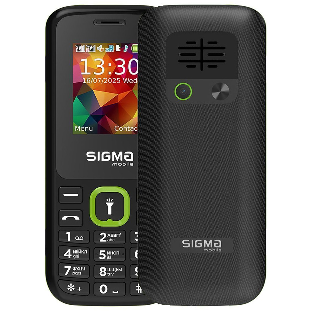 Мобільний телефон SIGMA MOBILE X-style 171 Mini Black/Green (4827798813720)