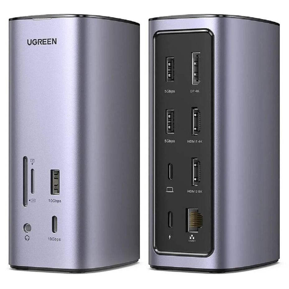 Порт-реплікатор UGREEN CM555 Revodok Pro 312 12-in-1 Universal Docking Station (90325)