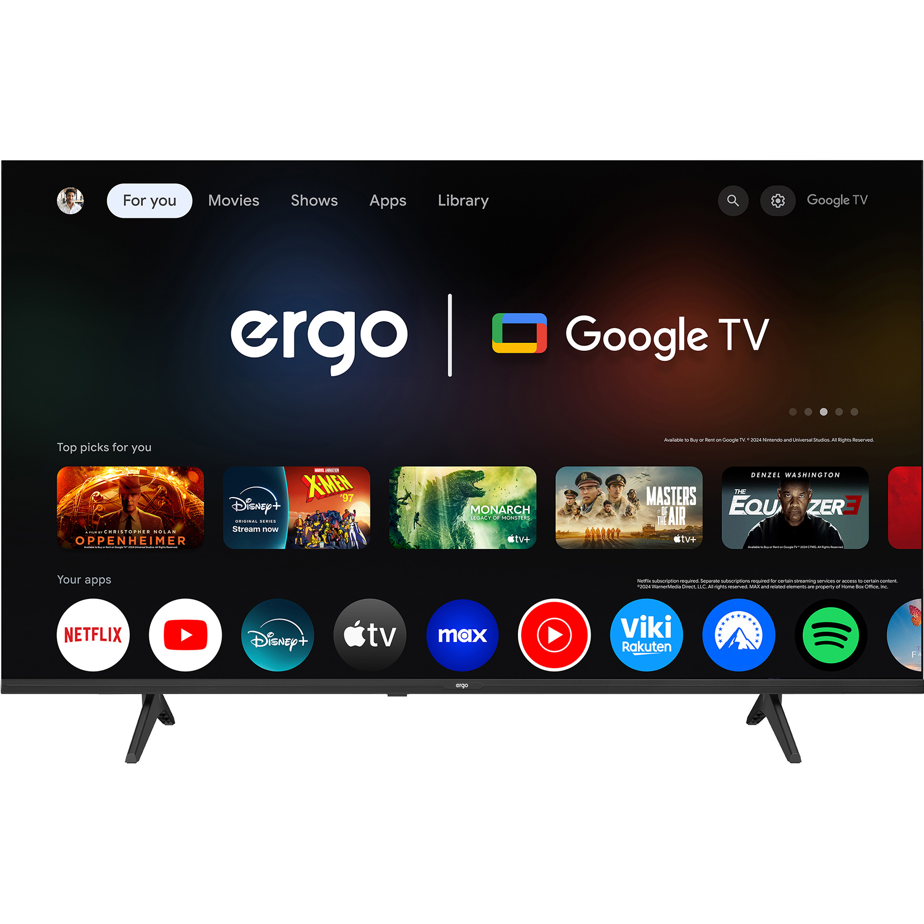 Телевизор ERGO 60" QLED 4K 60JUQ7500