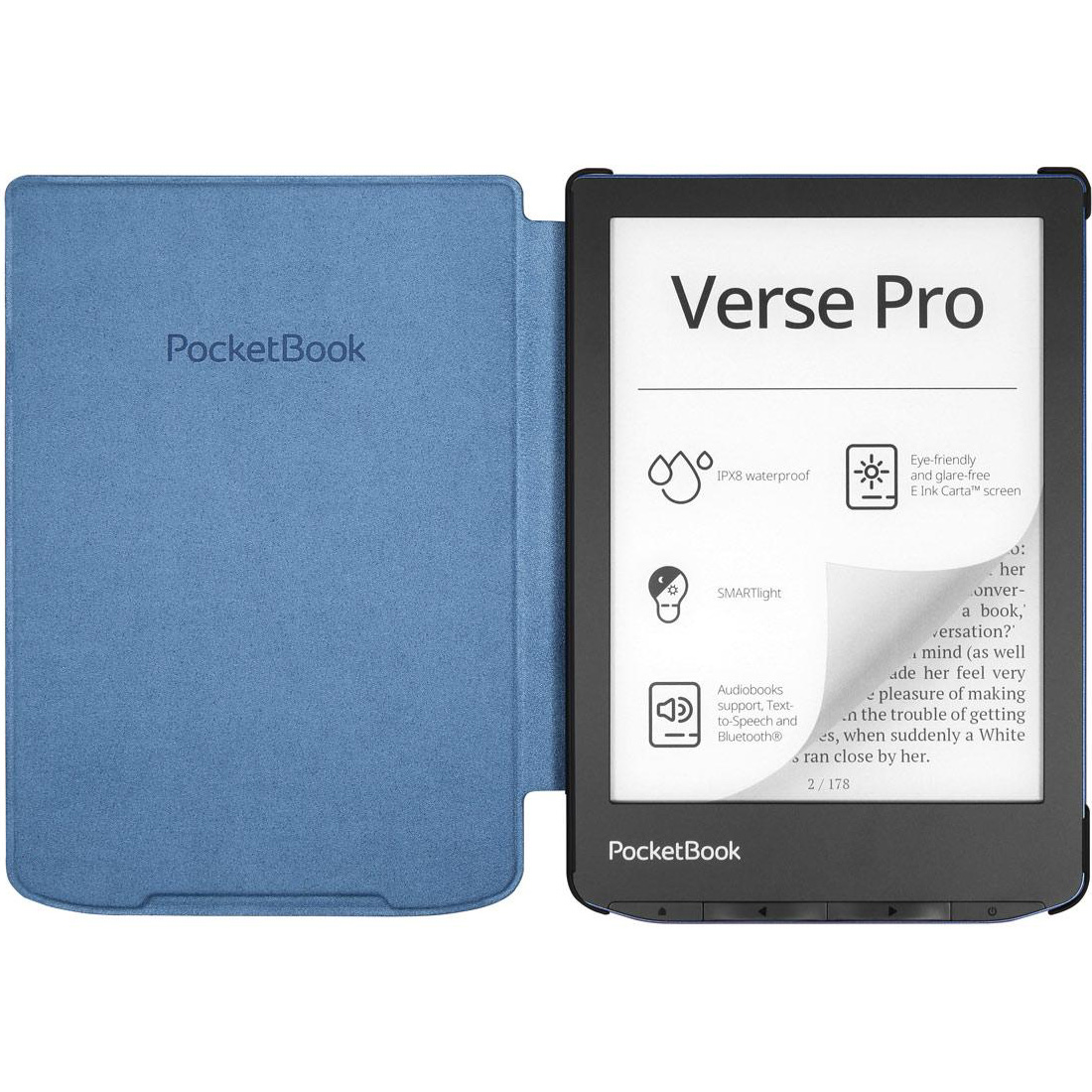 Чехол для электронной книги POCKETBOOK 6" Shell cover PB629/634 Blue (H-S-634-B-WW)