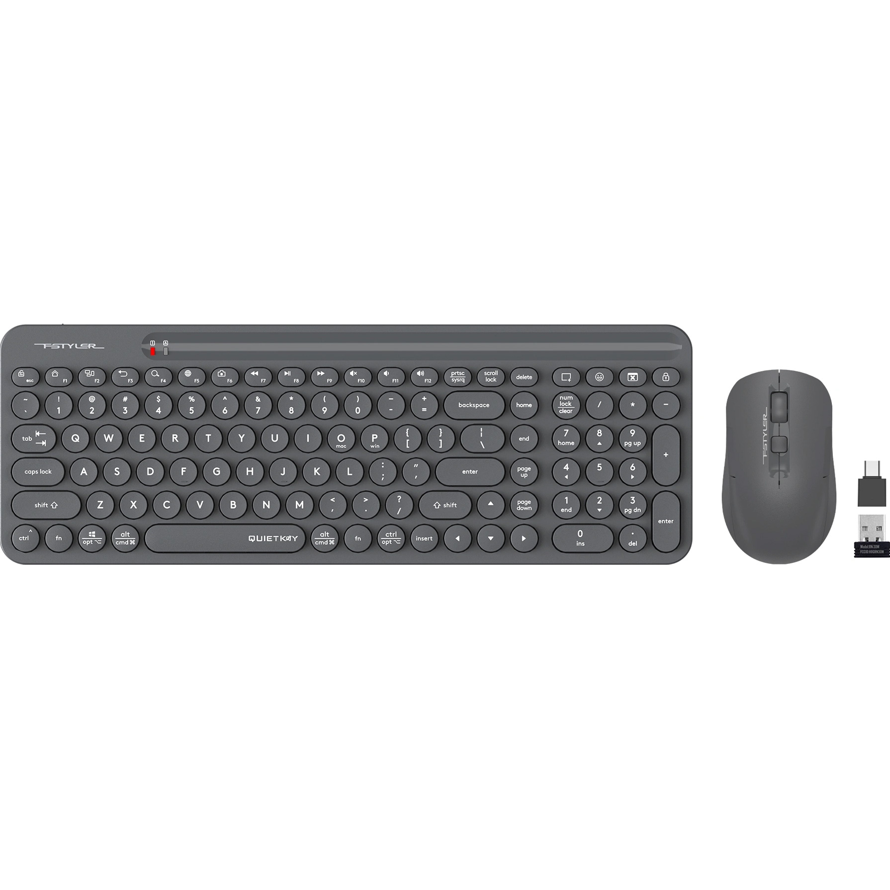 Комплект бездротовий A4TECH Fstyler FG3300 Air2 Gray