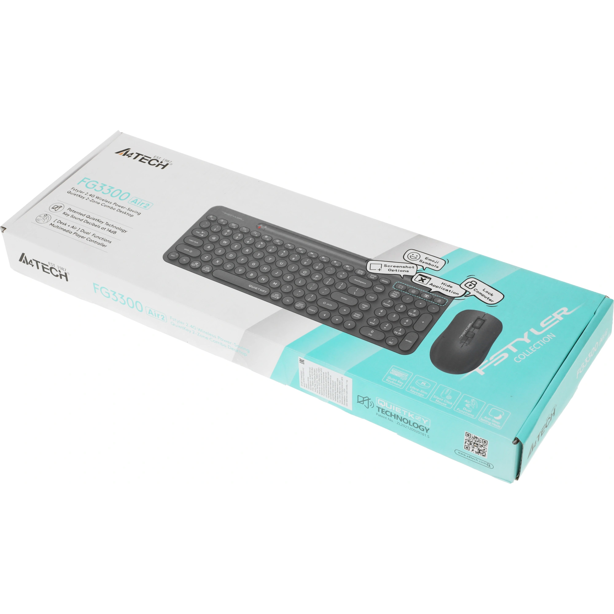 Комплект бездротовий A4TECH Fstyler FG3300 Air2 Gray