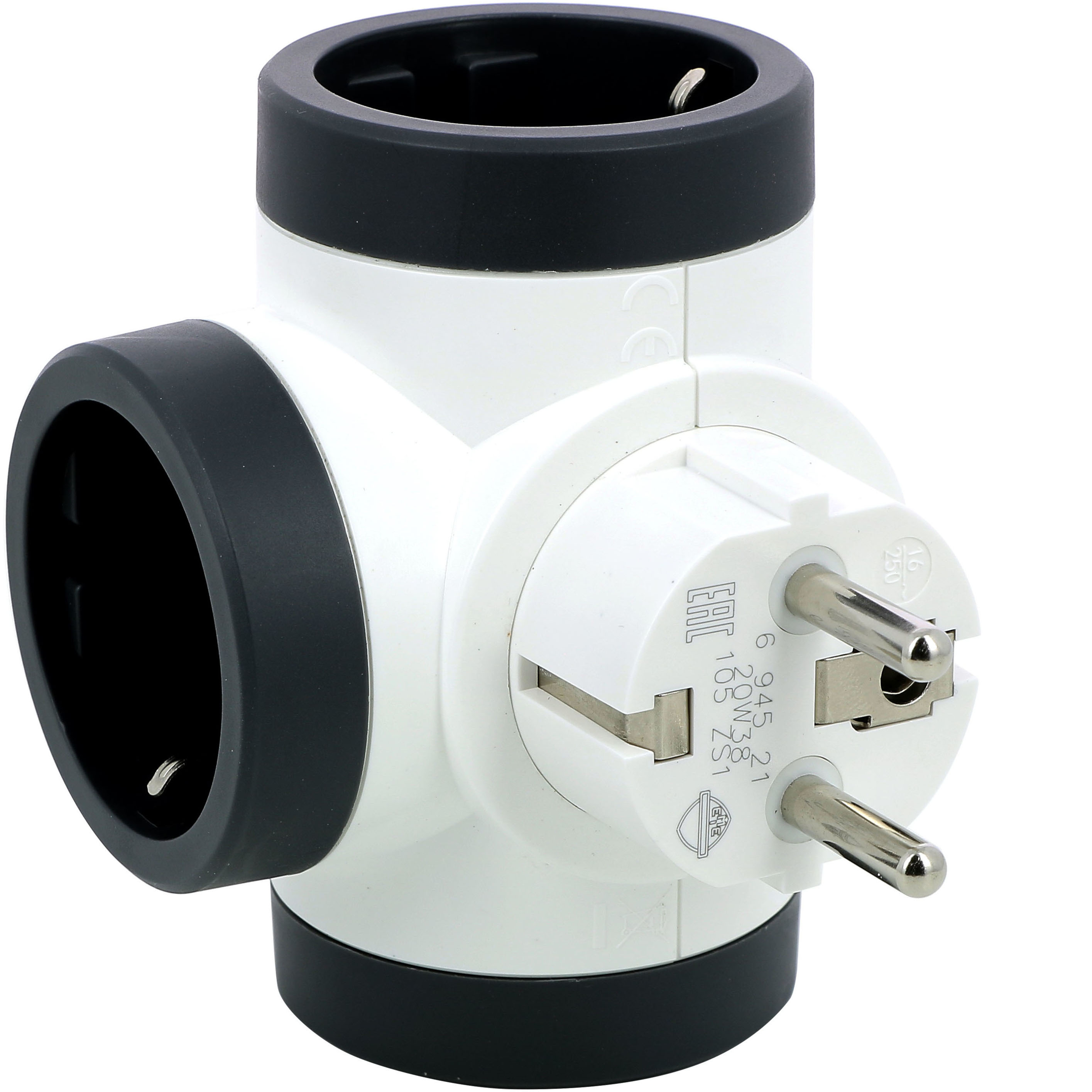 Мережевий розгалужувач LEGRAND Premium 3x2K+3 White, 3 розетки (694521)
