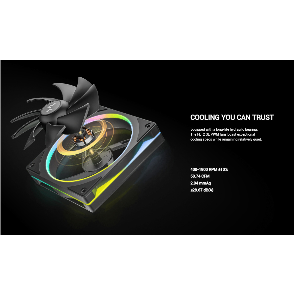 Вентилятор DEEPCOOL FL12 SE ARGB Black (R-FL12SE-BKAPN1-G)