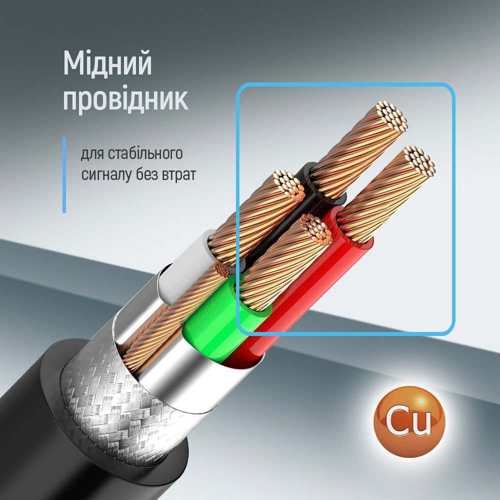 Кабель COLORWAY USB 2.0 AM to BM 3м Black (CW-CBUB073-BK)