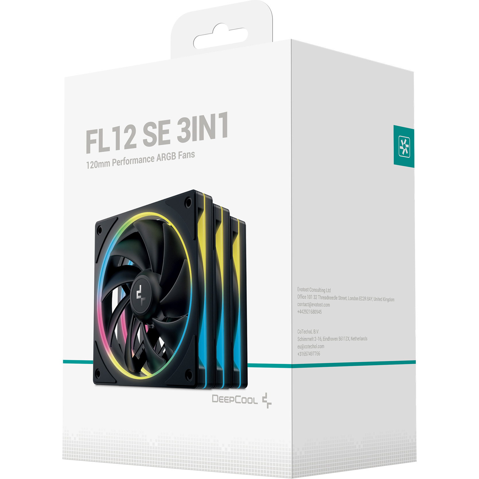 Комплект вентиляторов DEEPCOOL FL12 SE ARGB Black 3-Pack (R-FL12SE-BKAPN3-G)