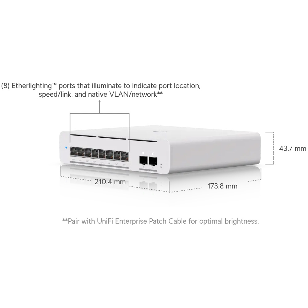 Коммутатор UBIQUITI UniFi Pro XG 8 PoE++ (USW-PRO-XG-8-POE)