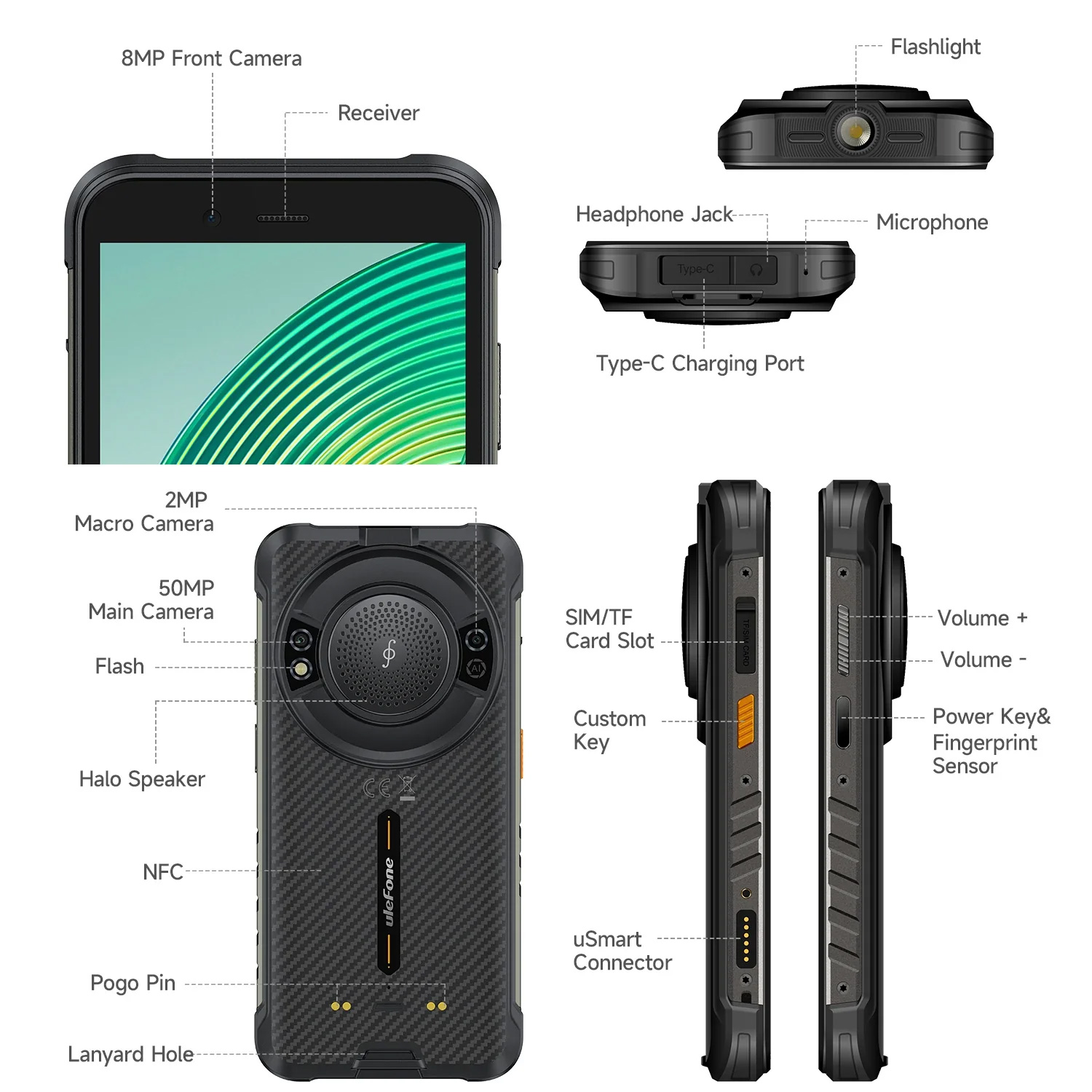 Смартфон ULEFONE RugKing 8/256GB Black