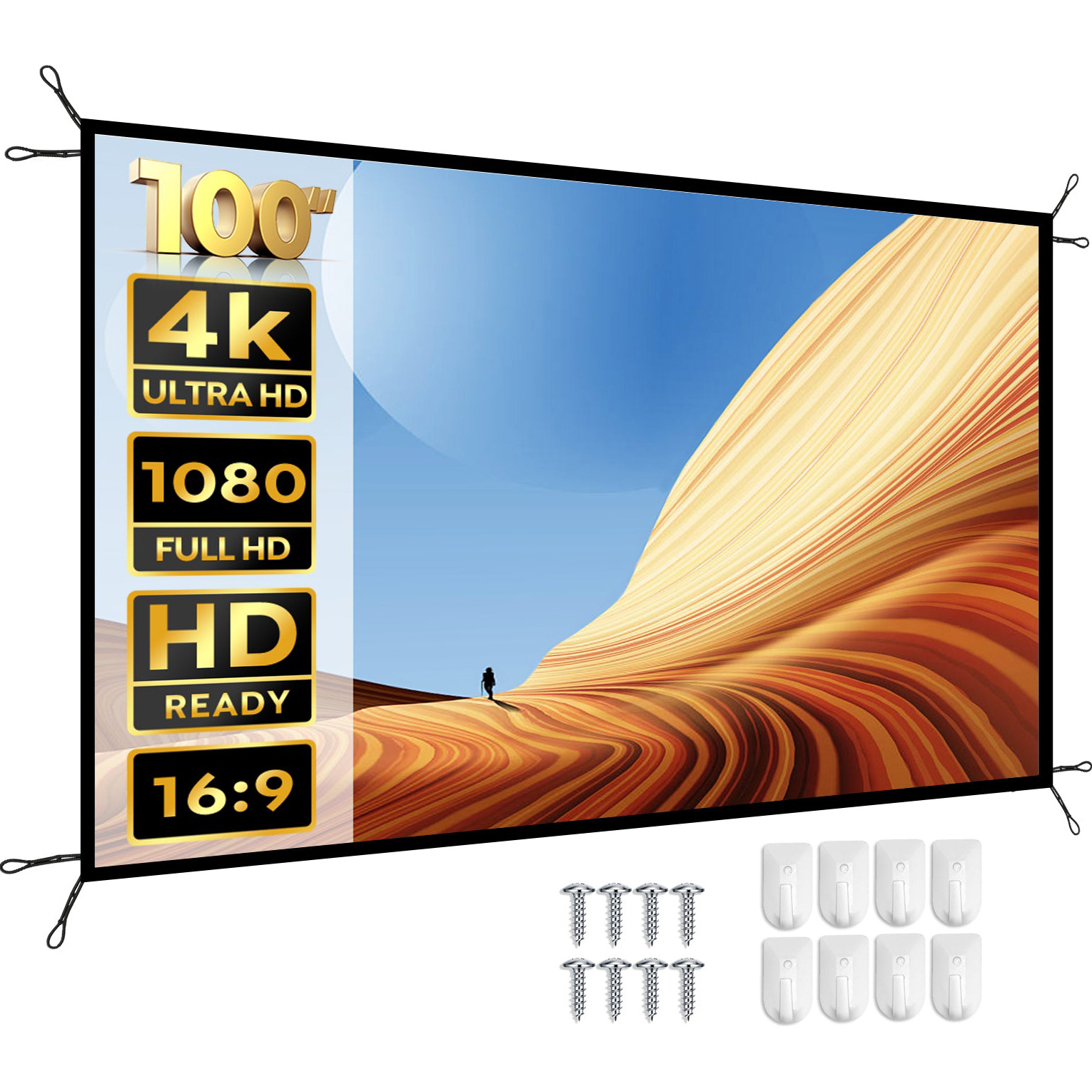 Проекционный экран YABER 100INCH 221.5x124.5см
