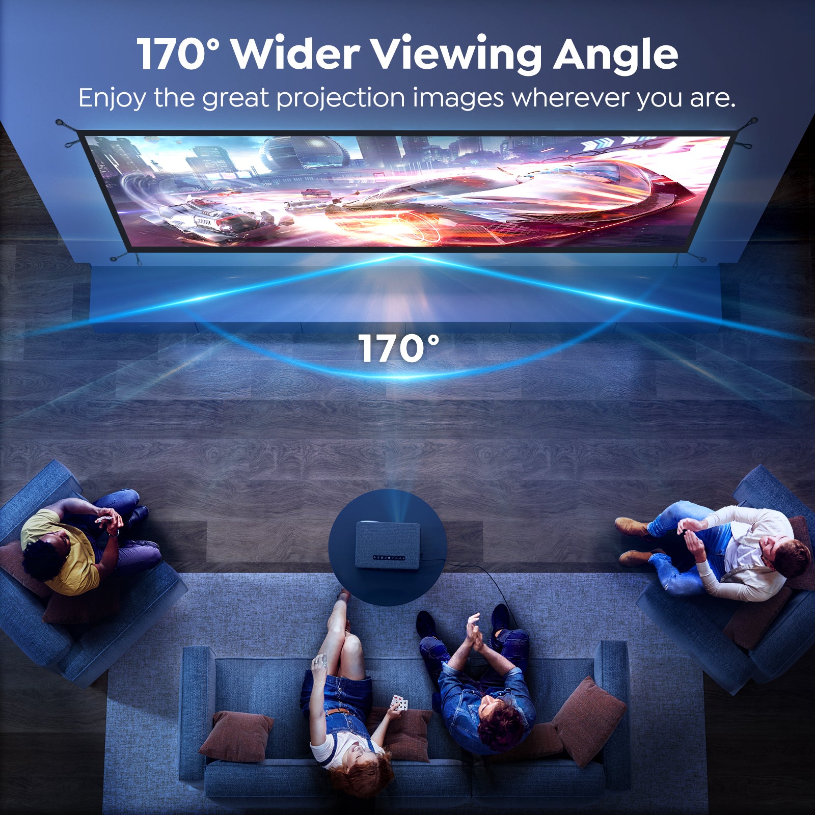 Проекционный экран YABER 100INCH 221.5x124.5см