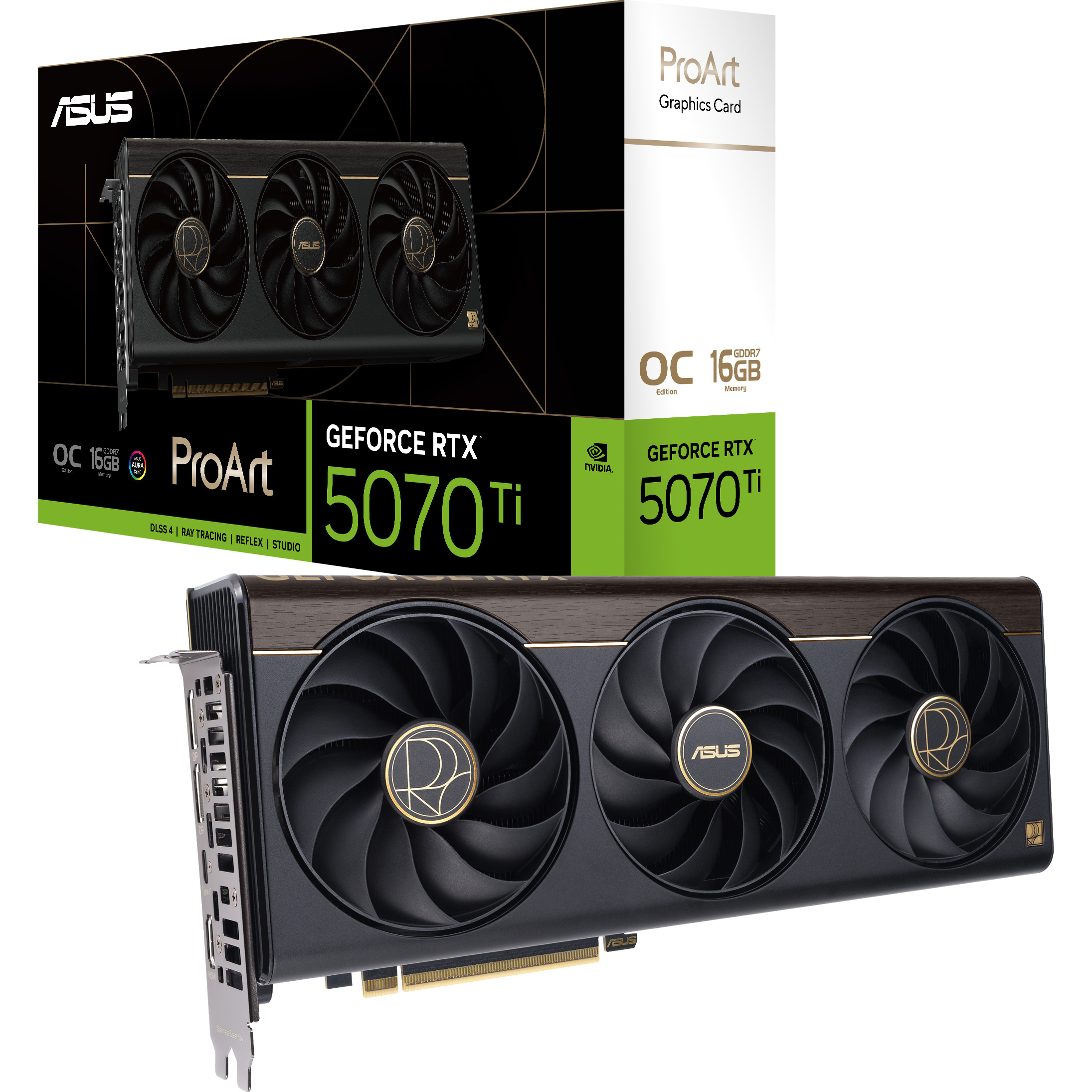 Відеокарта ASUS ProArt GeForce RTX 5070 Ti OC Edition 16GB GDDR7 (PROART-RTX5070TI-O16G)