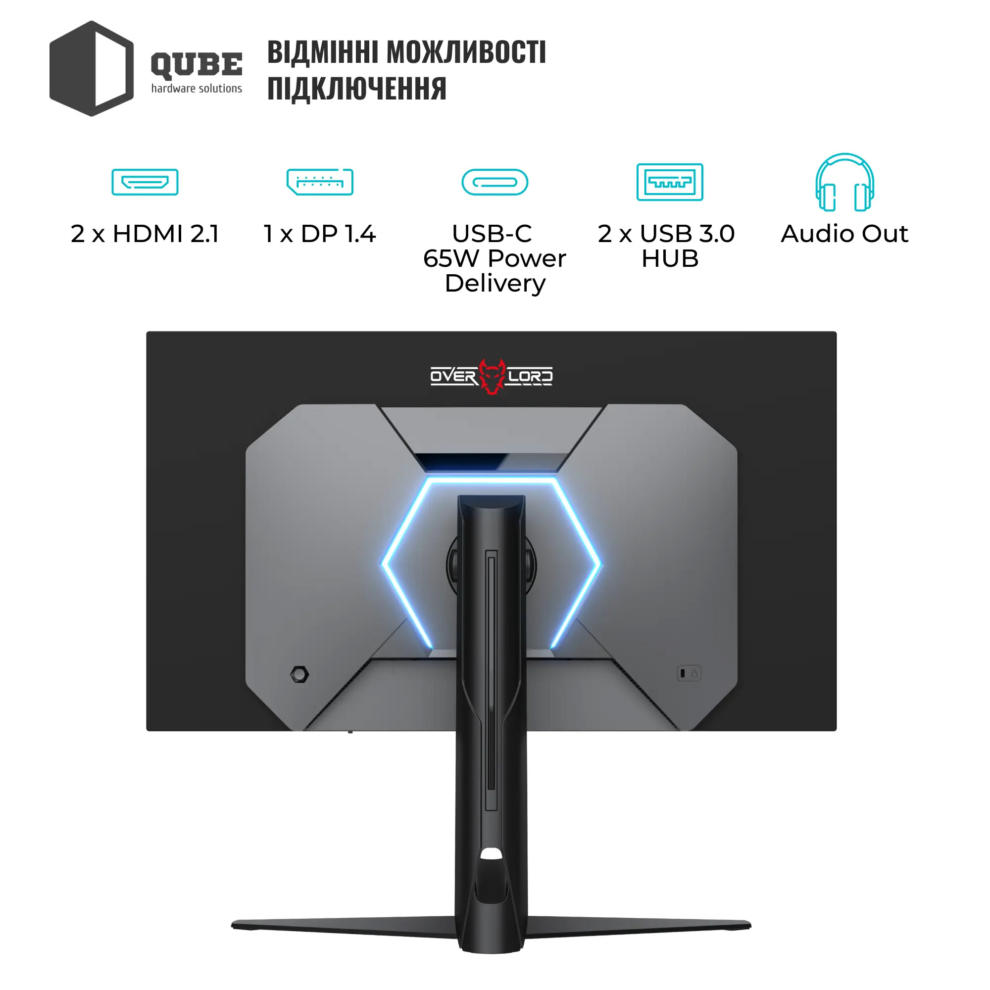 Монітор 27" QUBE Overlord OLED OG27Q240HC